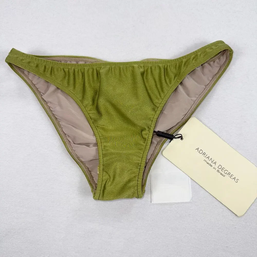 Adriana Degreas Women's Seashell Solid Strapless Bikini Set Medium Pistachio